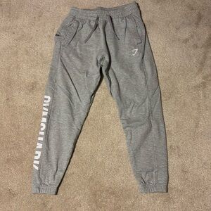 Grey gymshark cuffed sweatpants. Size small